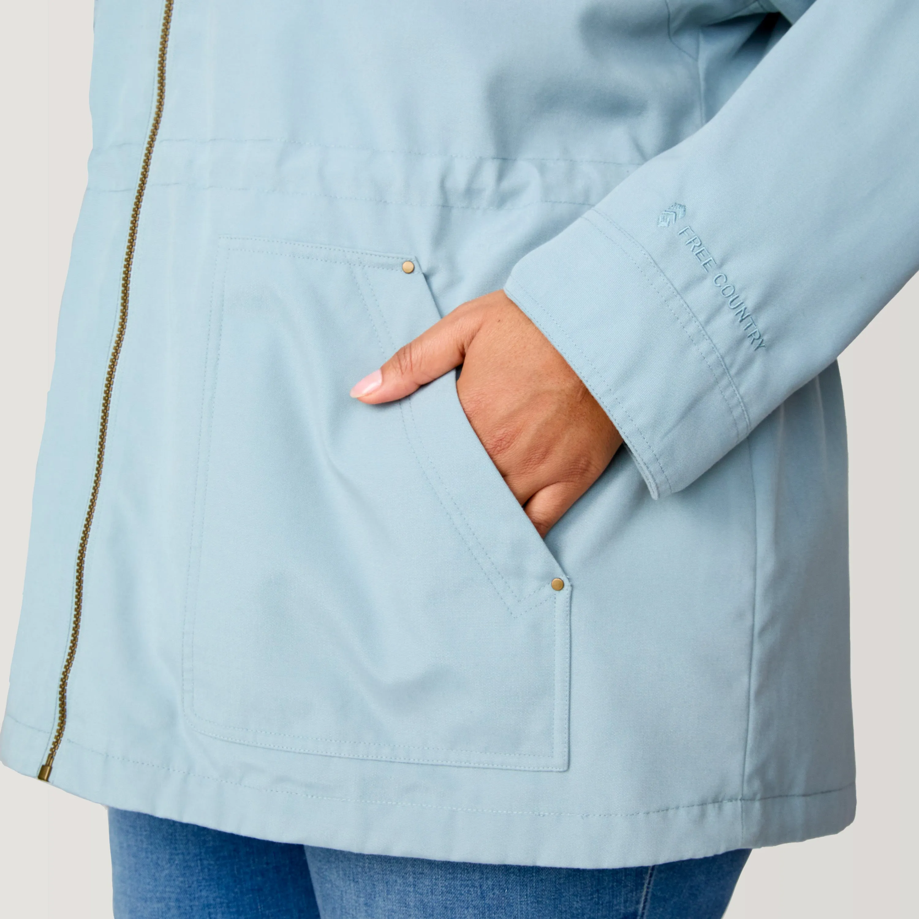 Women's Plus Size Lightweight Cascade Canvas Jacket sold by Free Country product image thumbnail 5
