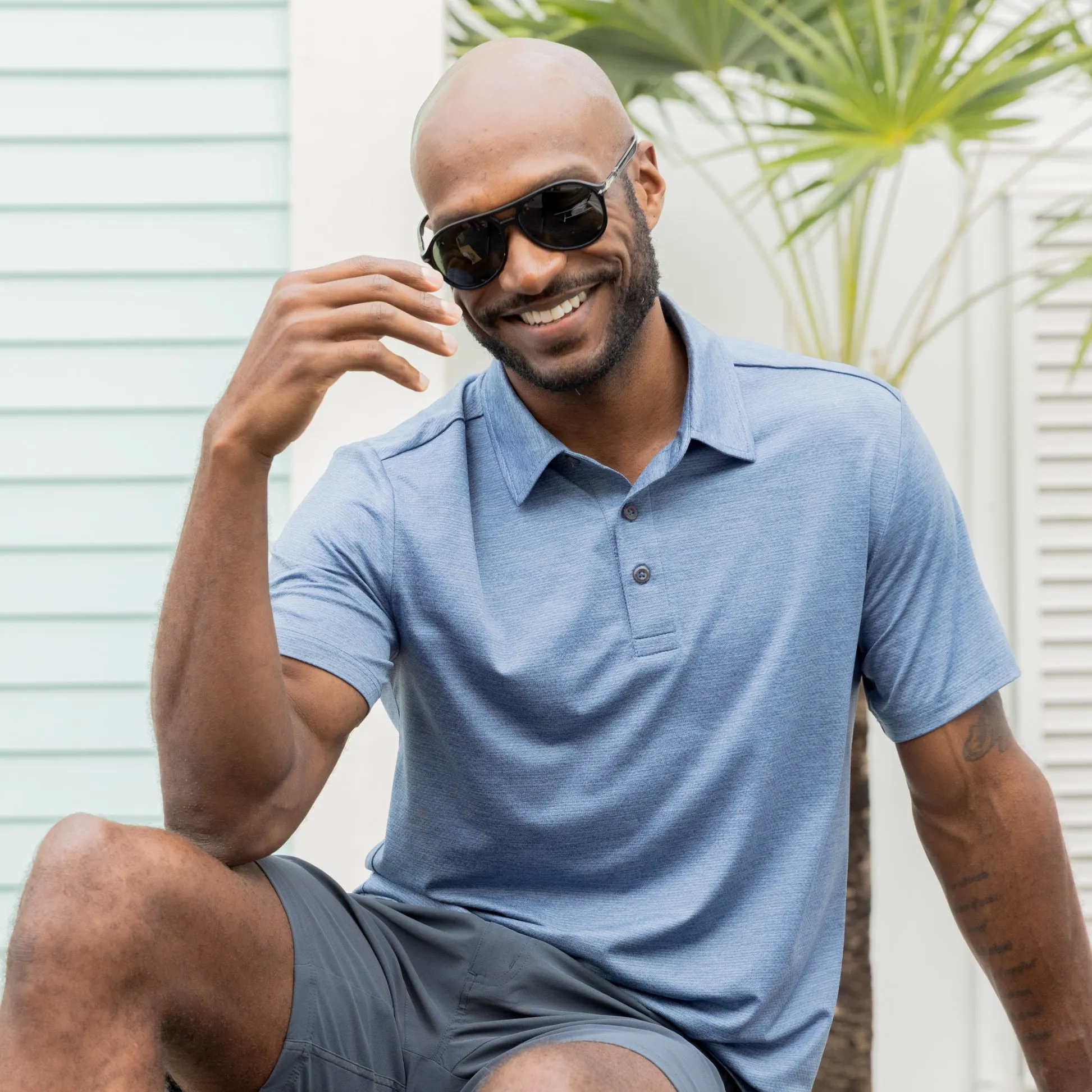 Men's SunFree UPF Polo Shirt sold by Free Country product image thumbnail 4