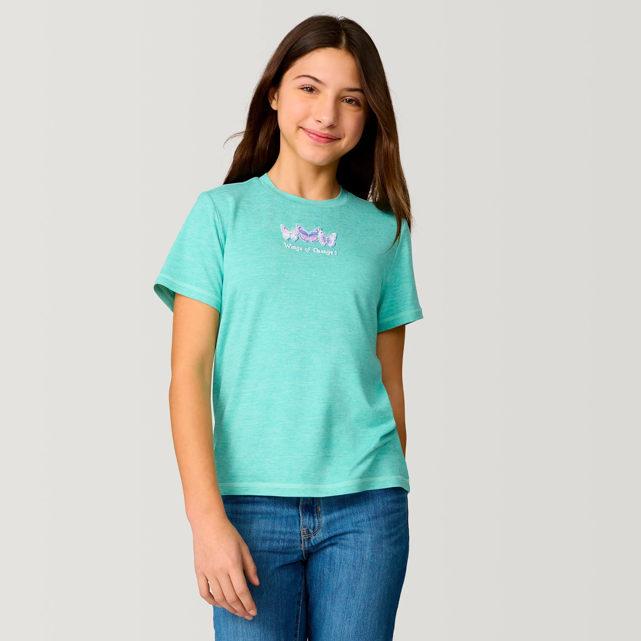 Girls' Microtech® Graphic Crew Neck Shirt sold by Free Country product image thumbnail 5