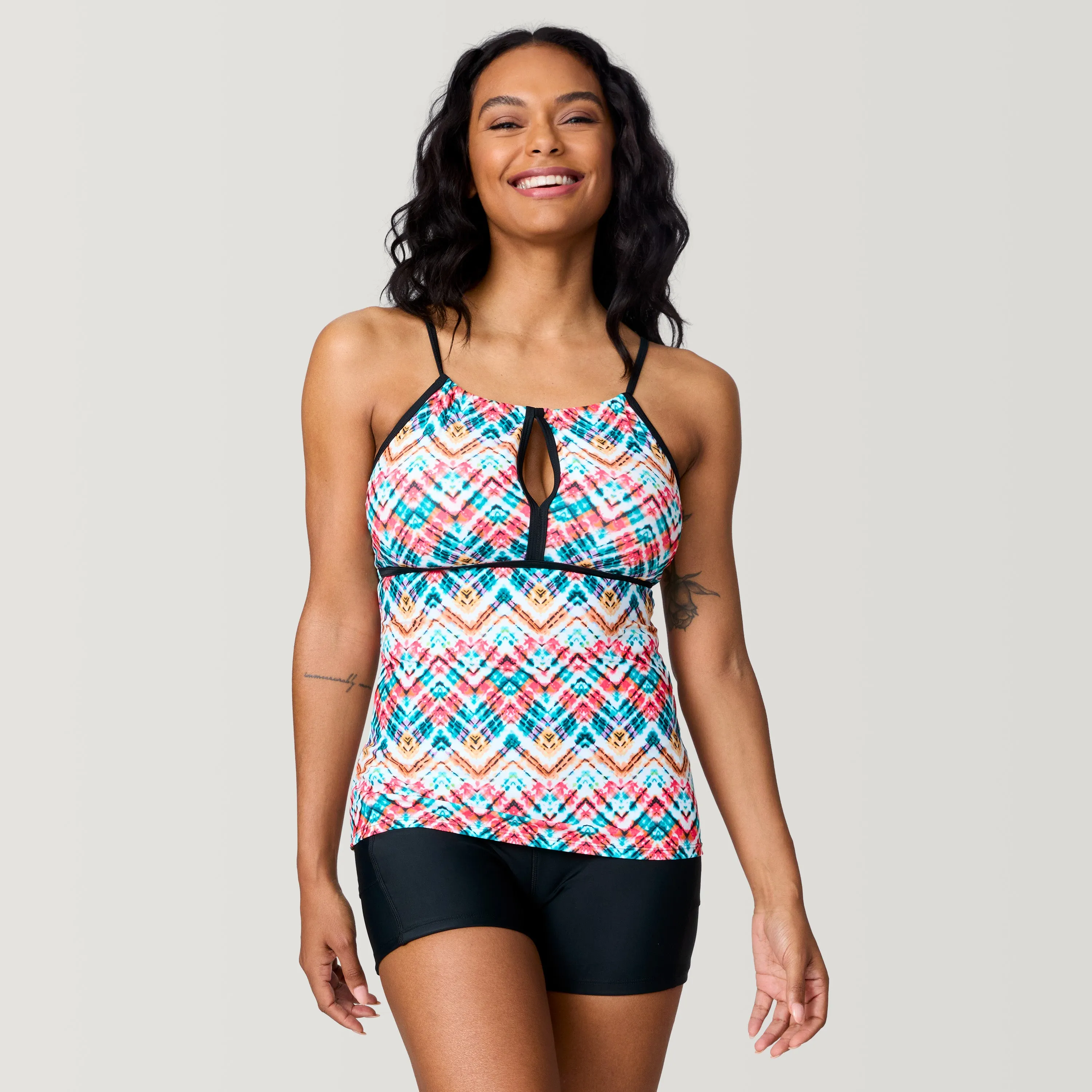 Women's Zigzag Zest 2-in-1 Keyhole Tankini Top sold by Free Country product image thumbnail 3
