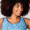 Women's Plus Size Seaside Petals Full Side Shirring Tankini Top sold by Free Country
