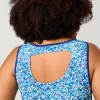 Women's Plus Size Seaside Petals Full Side Shirring Tankini Top sold by Free Country