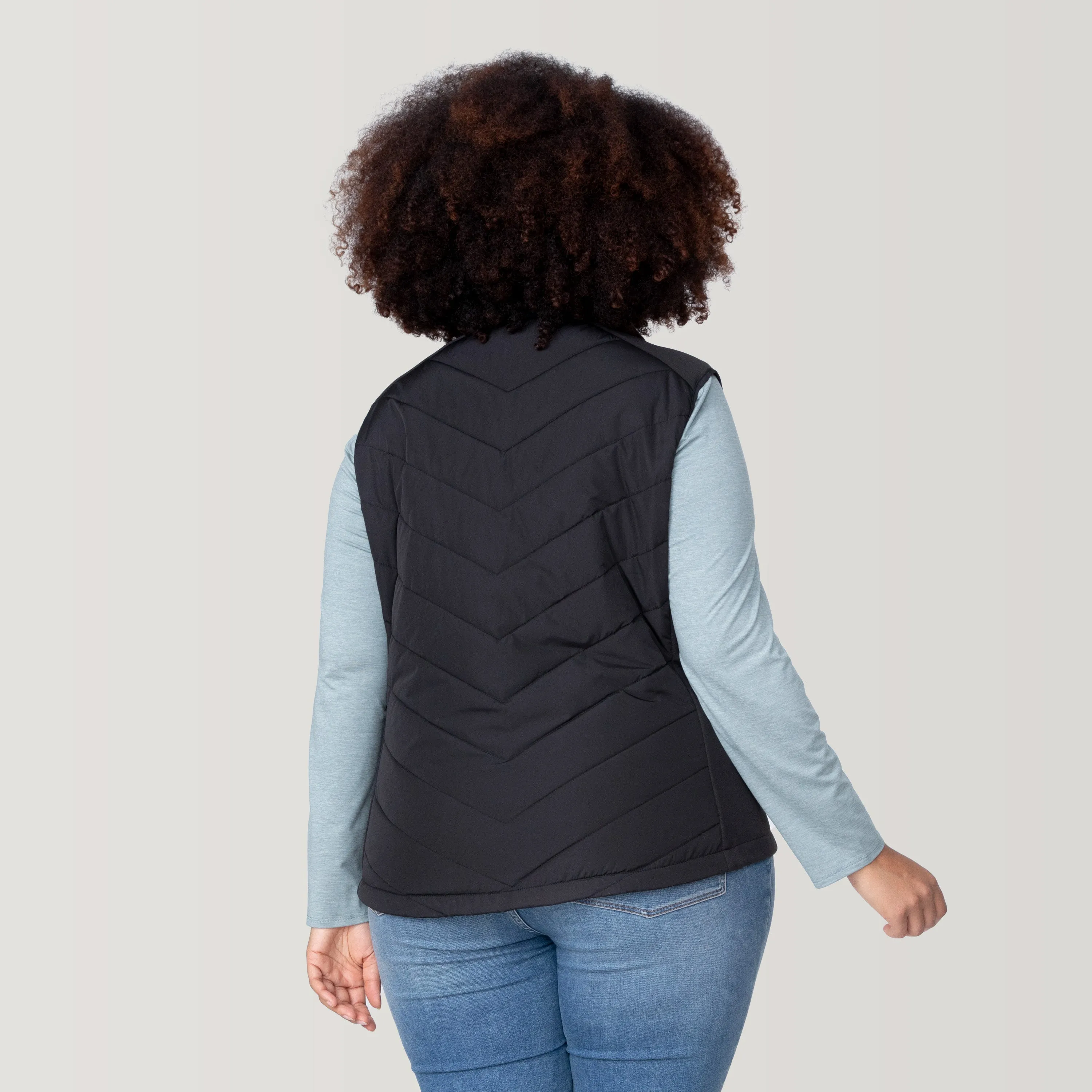 Women's Plus Size Quilted Hybrid Vest sold by Free Country product image thumbnail 4