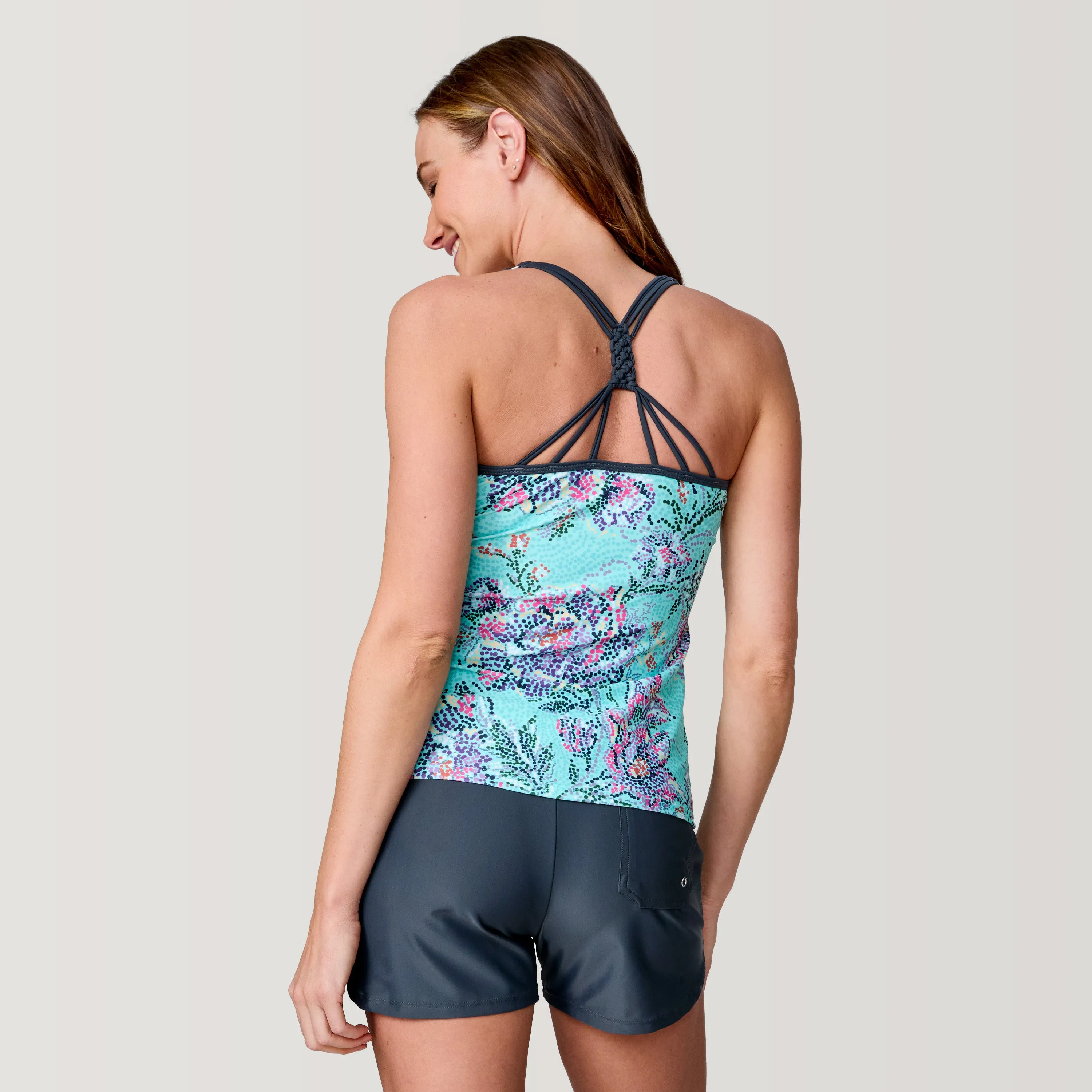 Women's Mosaic Garden Macrame Back Tankini Top sold by Free Country product image thumbnail 4