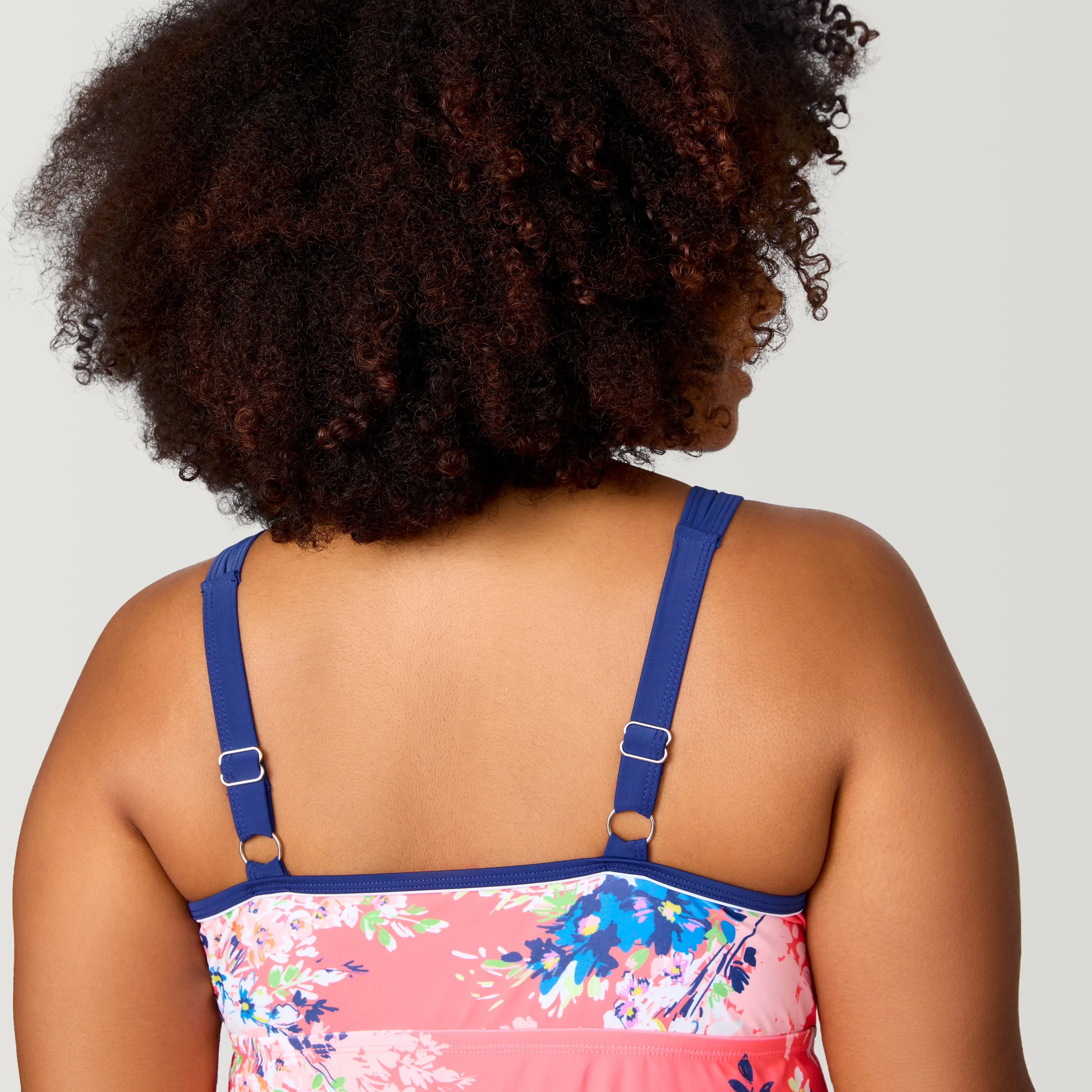 Women's Plus Size Poolside Bouquet Double Strap Tankini Top sold by Free Country product image thumbnail 5