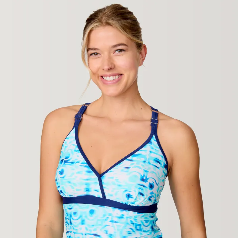 Women's Mirage Macrame Back Tankini Top sold by Free Country