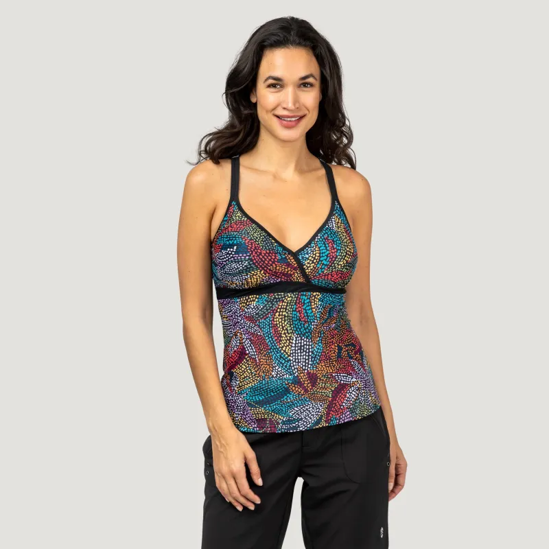 Women's Fresco Macrame Back Tankini Top sold by Free Country