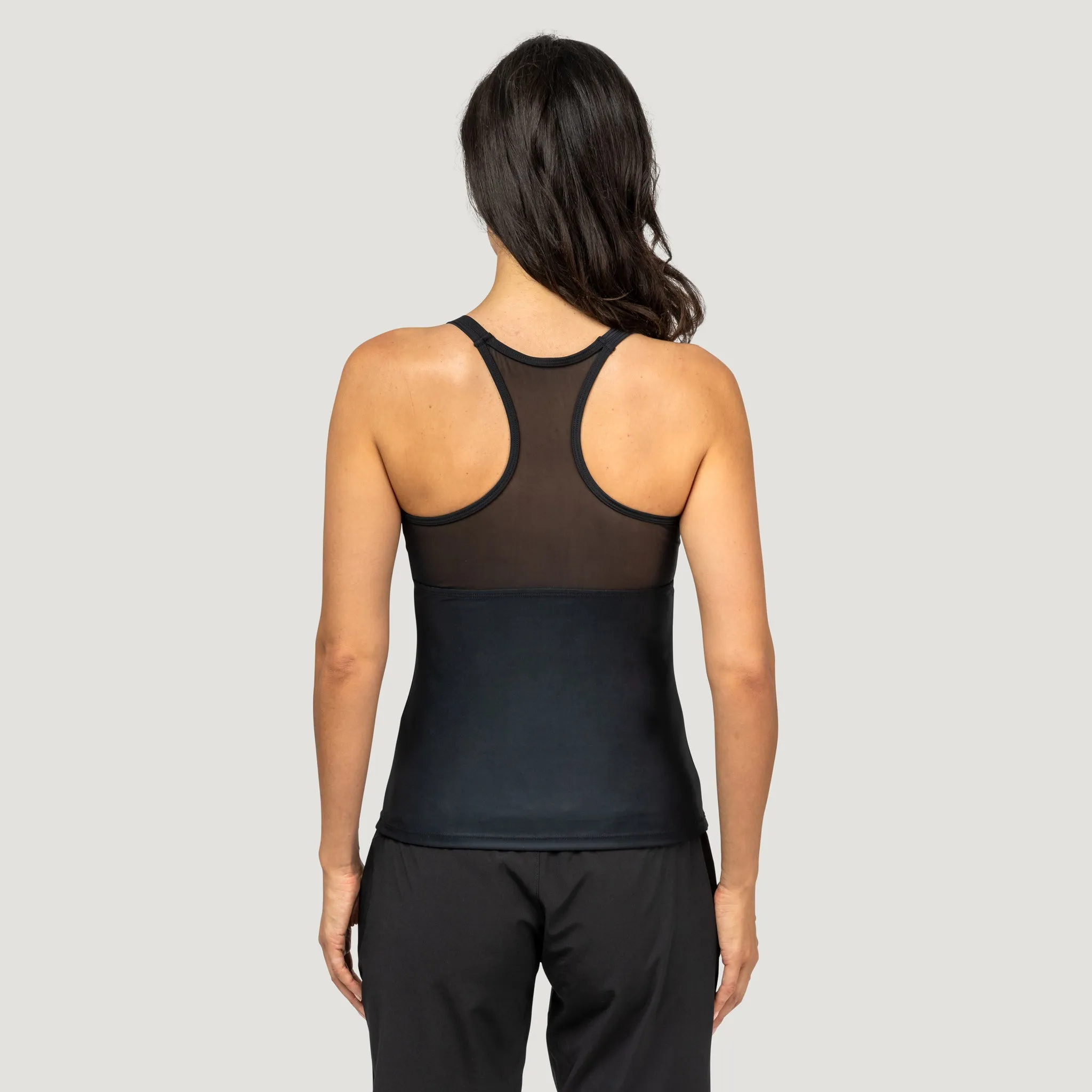 Women's Crochet Wave Mesh Zip-Up Tankini Top sold by Free Country product image thumbnail 5