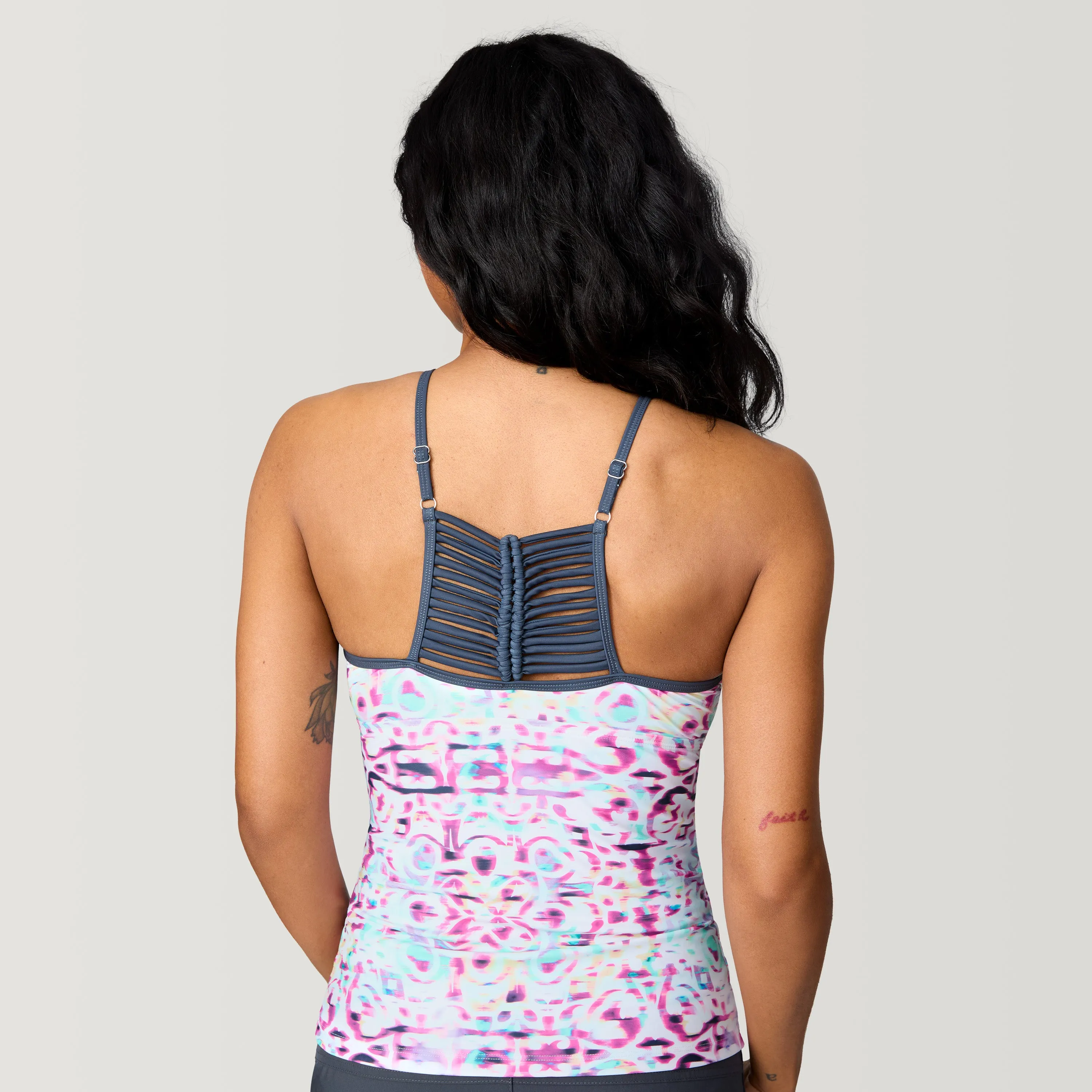 Women's Mirage High Neck Macrame Back Tankini Top sold by Free Country product image thumbnail 5