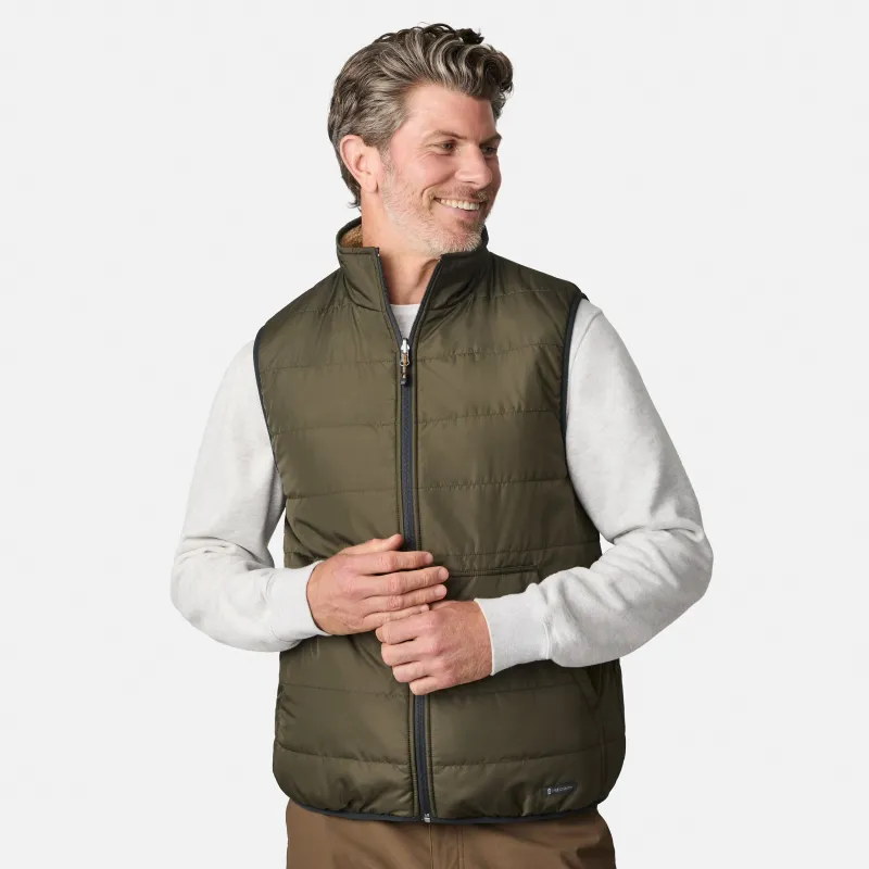 Men's Atlas II Quilted Reversible Sherpa Vest sold by Free Country