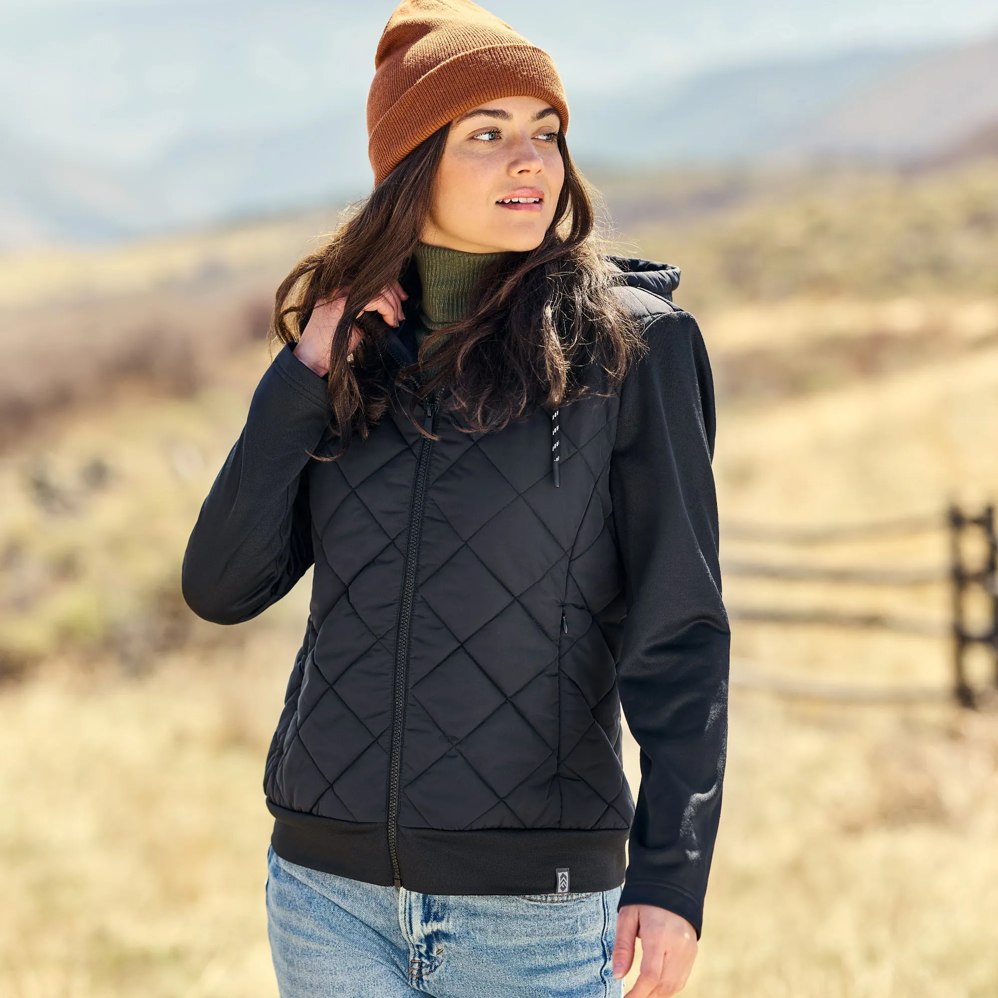 Women's Venture Quilted Hybrid Jacket sold by Free Country product image thumbnail 2