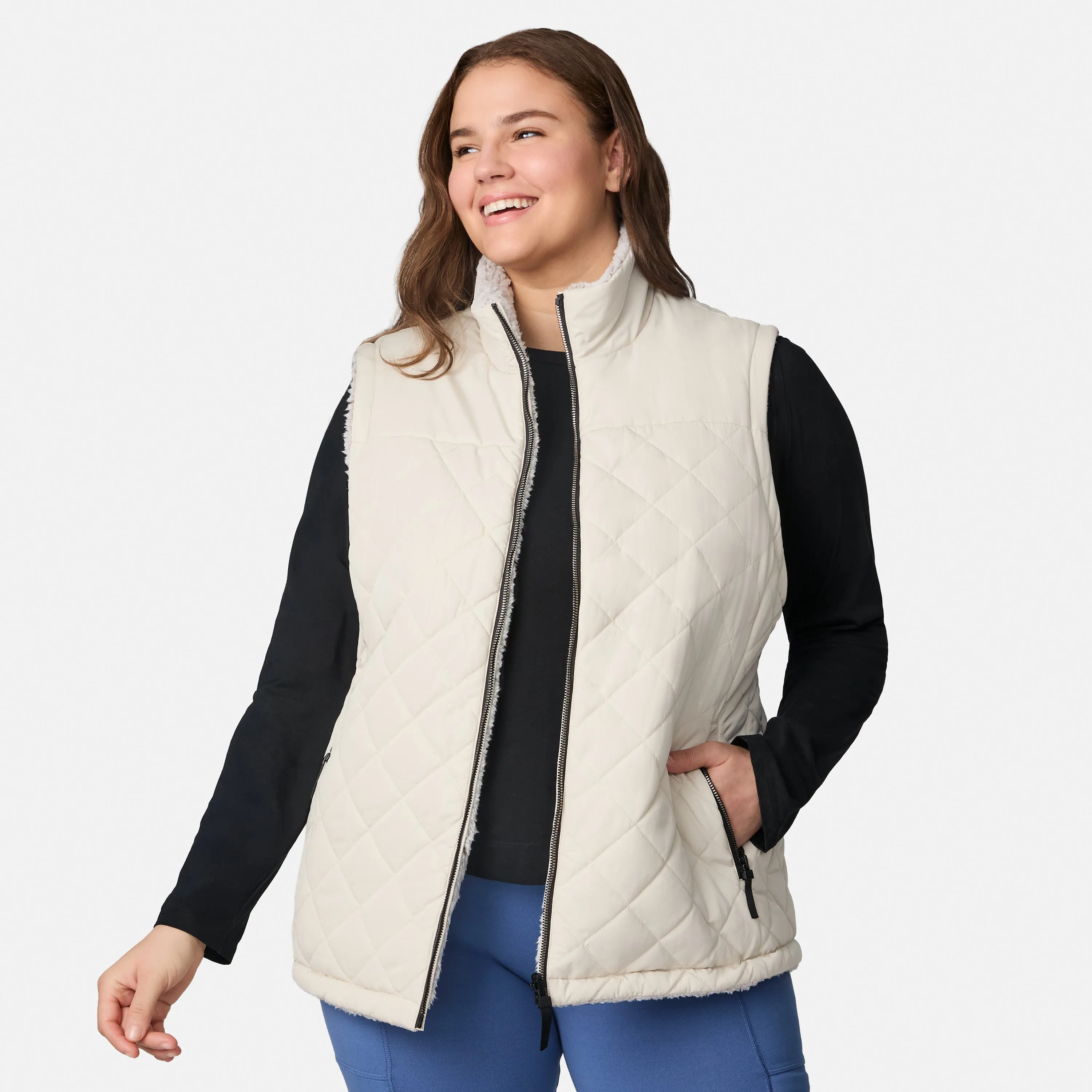 Women's Plus Size Expedition II Stratus Lite Reversible Vest sold by Free Country product image thumbnail 3