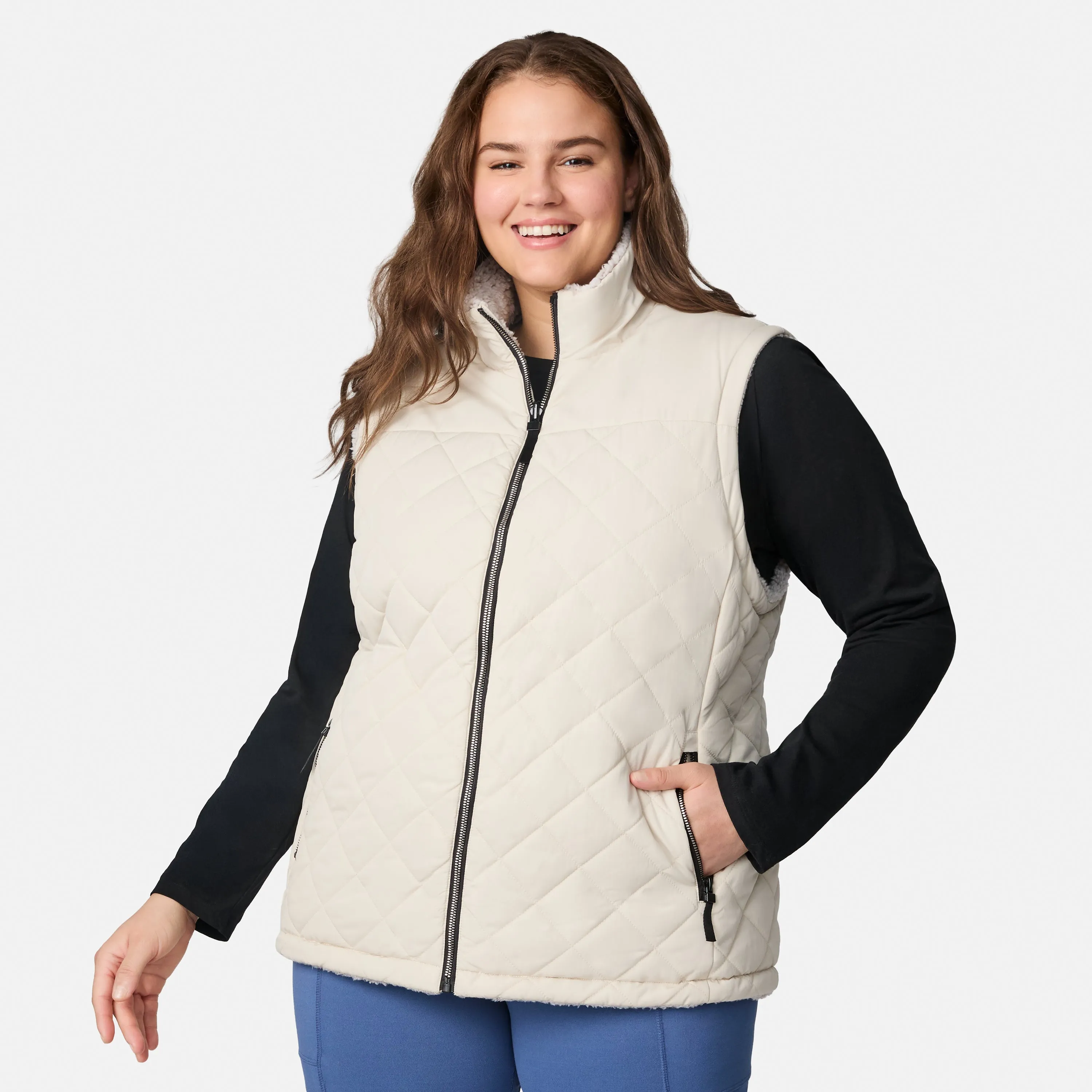 Women's Plus Size Expedition II Stratus Lite Reversible Vest sold by Free Country