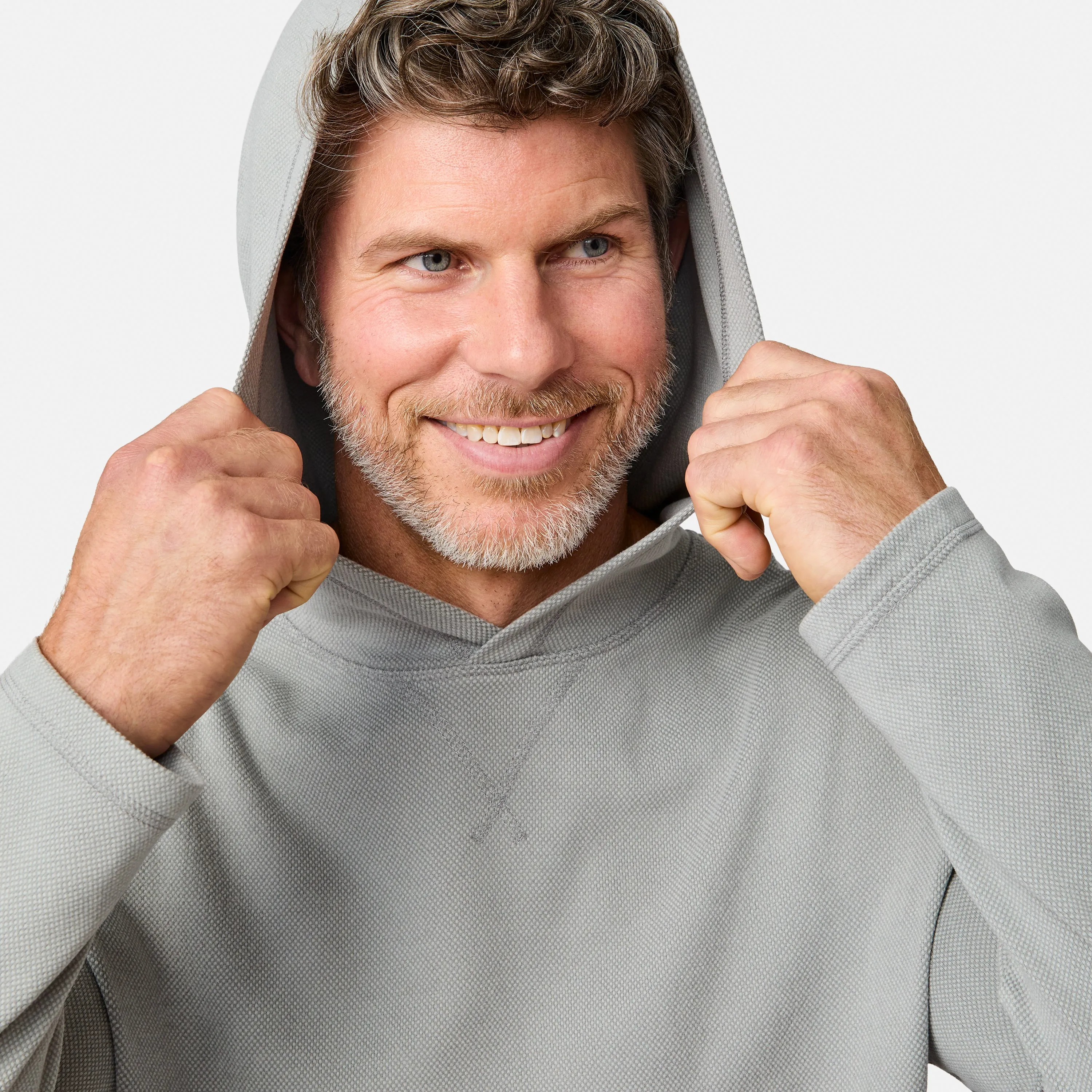 Men's Sueded Pique Microtech® Long Sleeve Hoodie sold by Free Country product image thumbnail 2