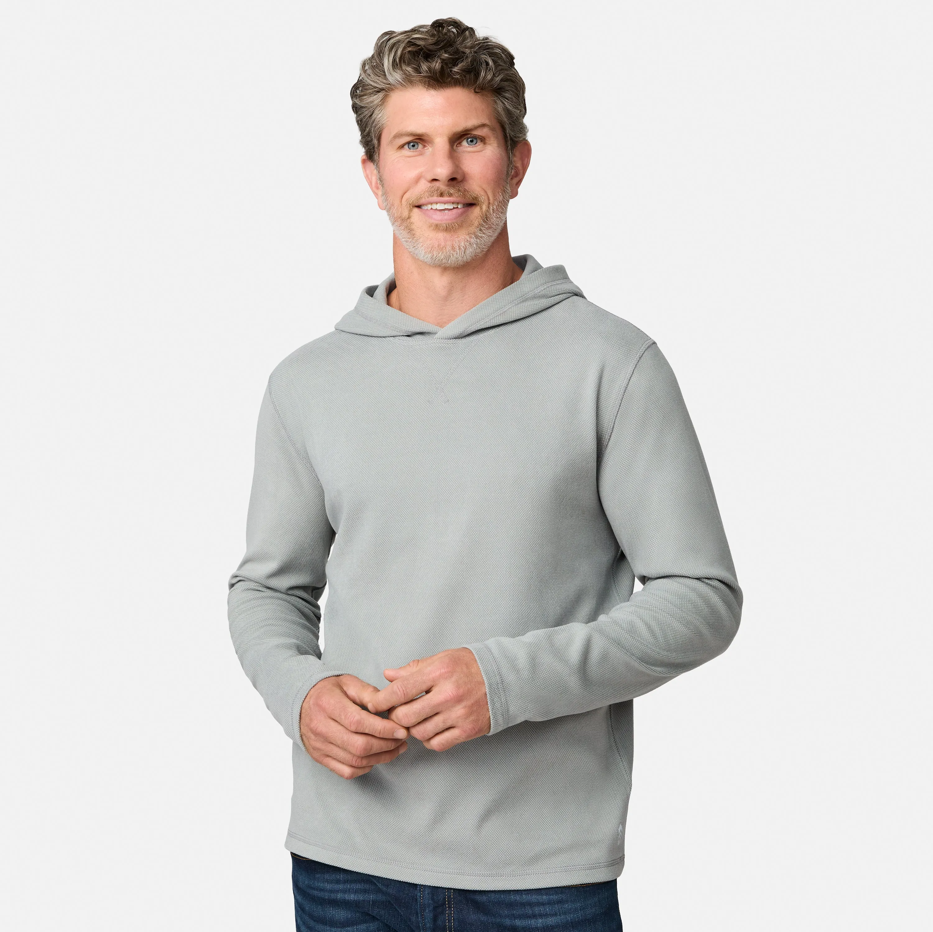 Men's Sueded Pique Microtech® Long Sleeve Hoodie sold by Free Country