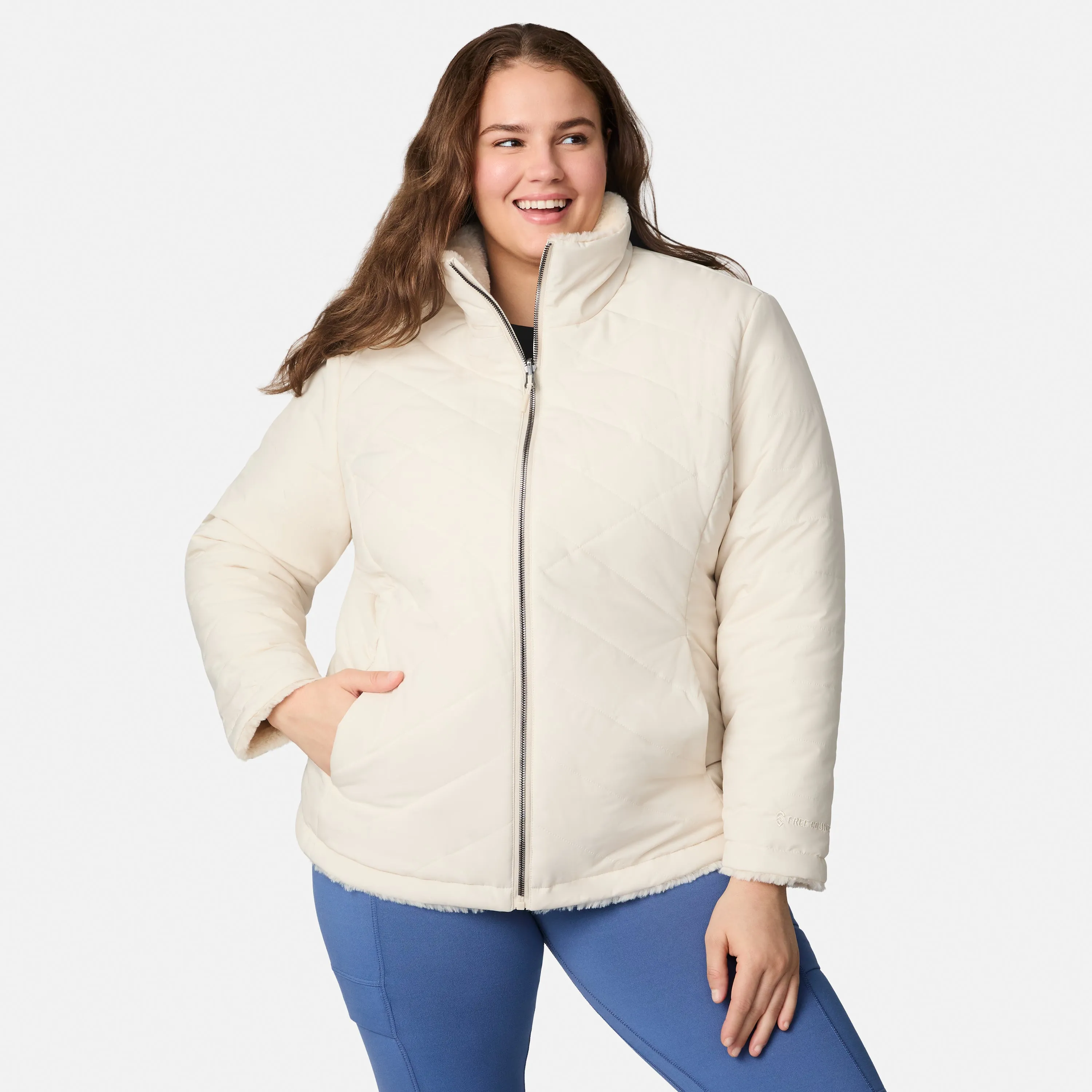 Women's Plus Size Cirrus Quilted Reversible Jacket sold by Free Country product image thumbnail 3