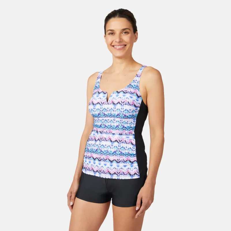 Women's Ikat Notch Front Tankini Top made by Free Country