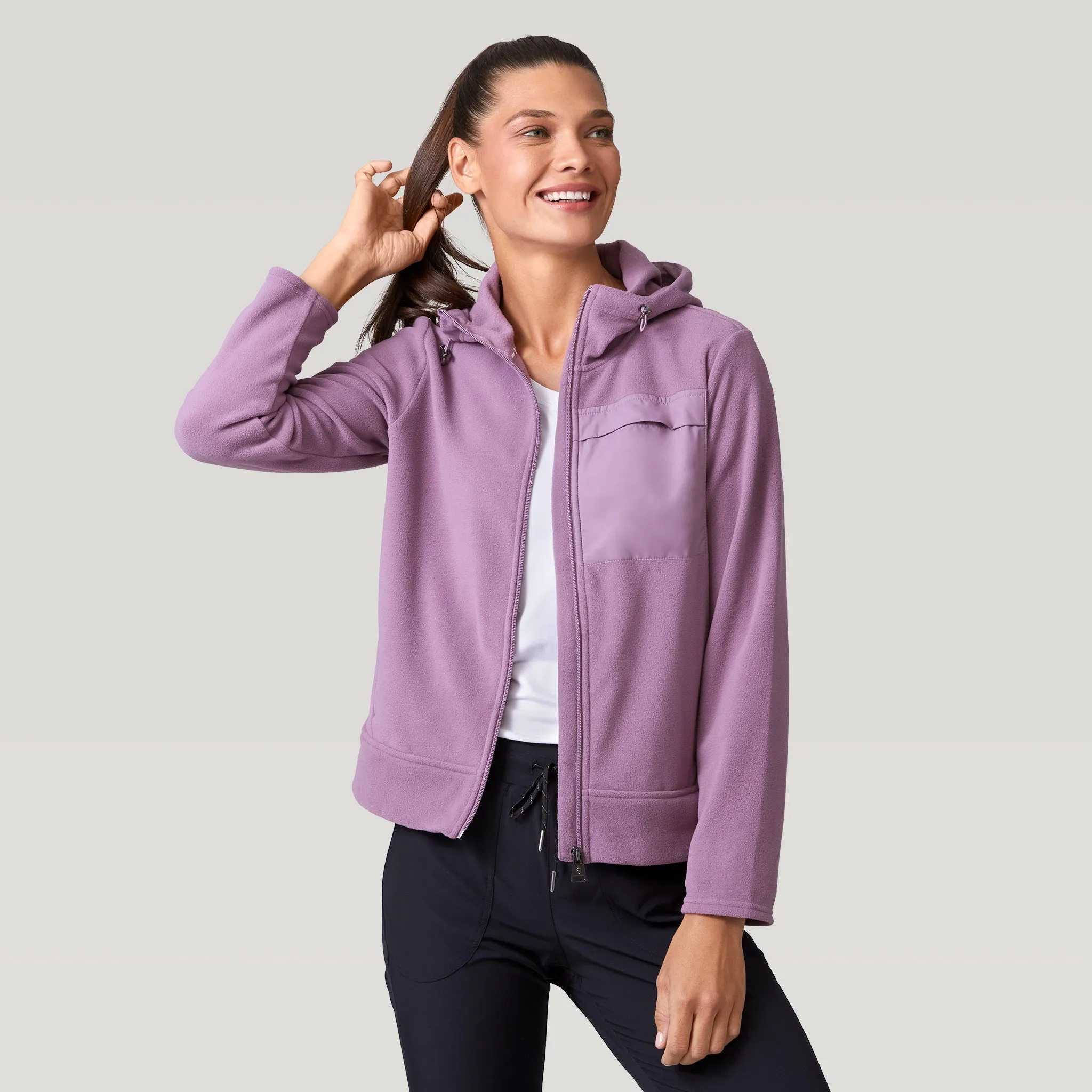 Women's Micro Fleece Zip Up Jacket sold by Free Country product image thumbnail 3
