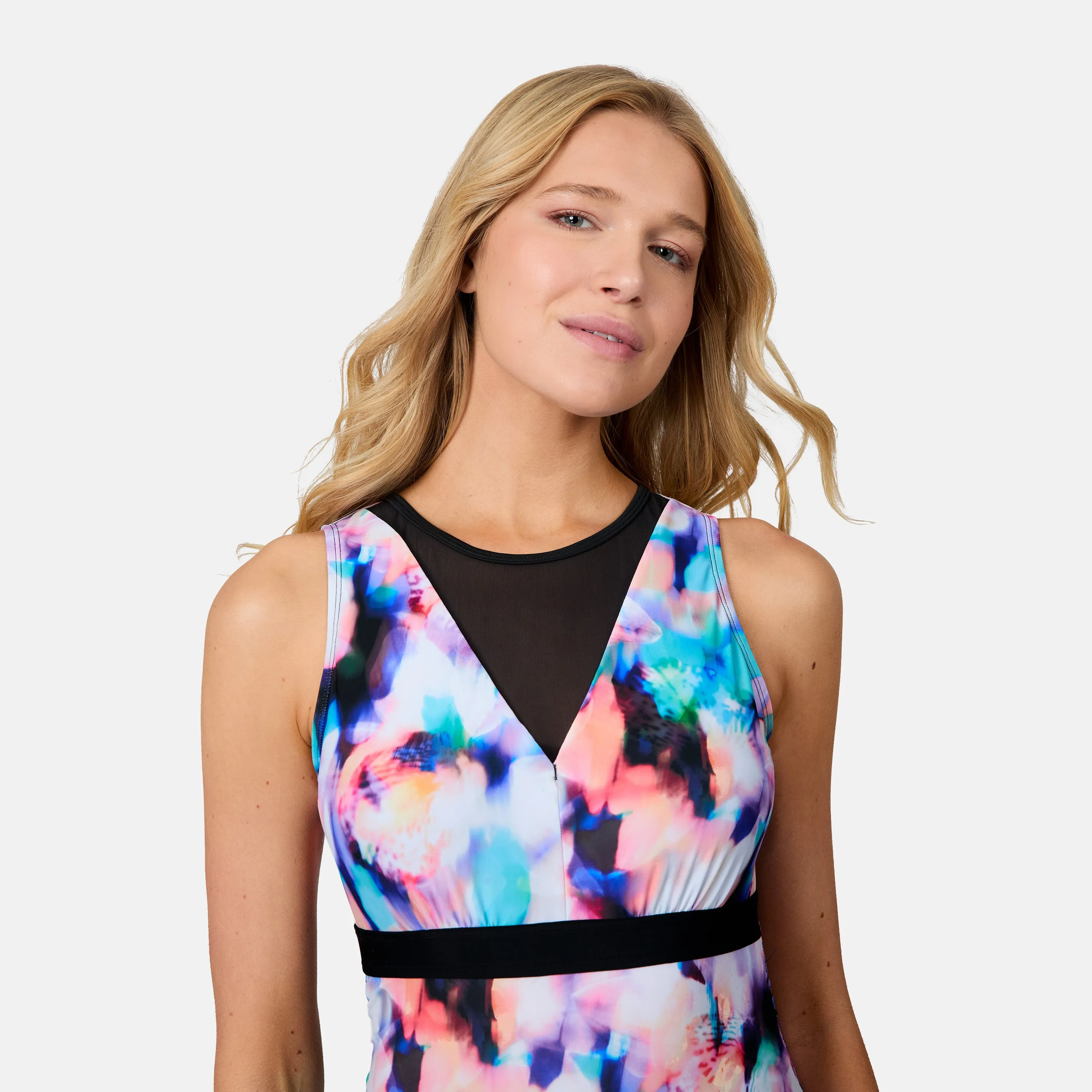 Women's Dreamy Floral Mesh V-Neck Tankini Top sold by Free Country product image thumbnail 4