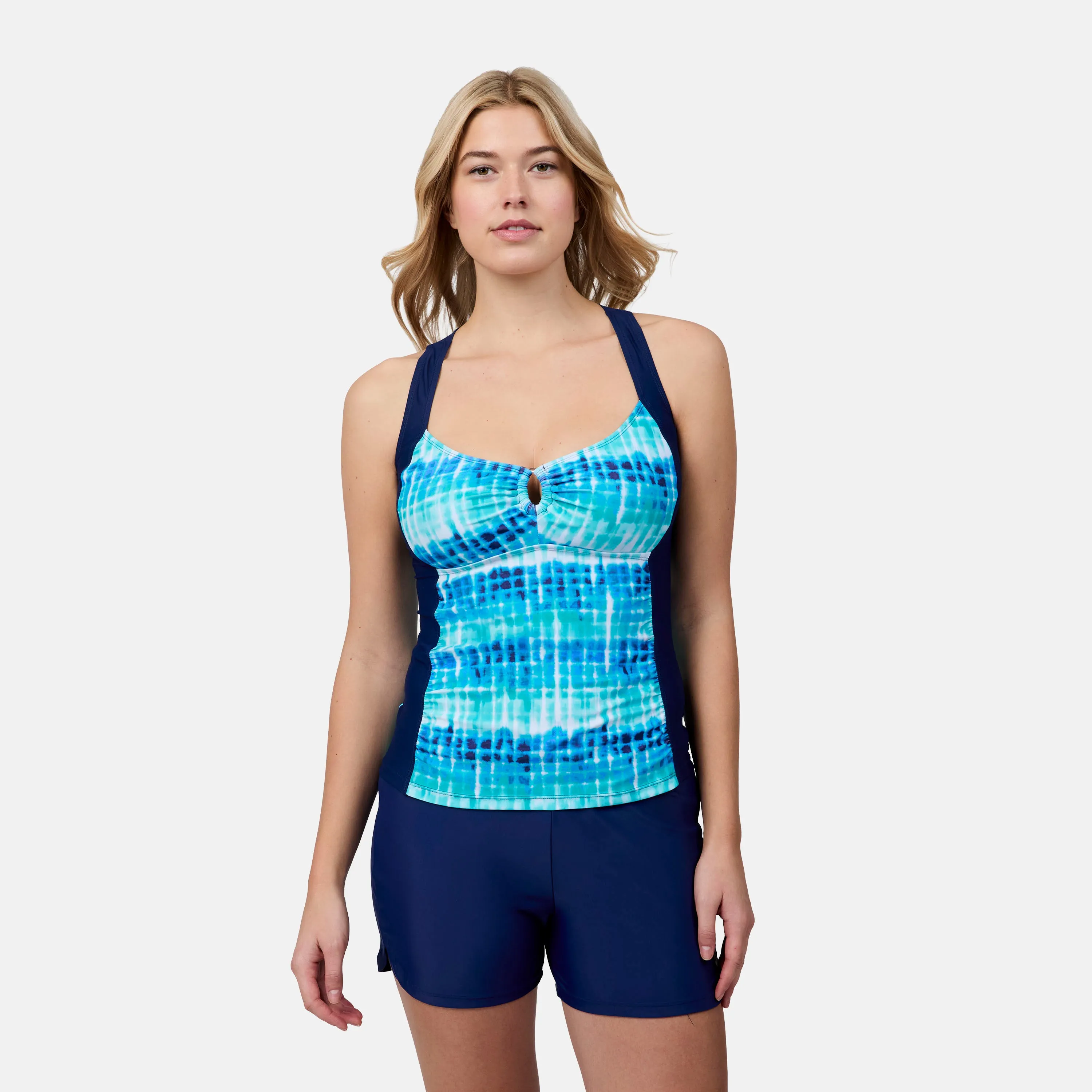 Women's Tidal Tracks Shirred Front Tankini Top sold by Free Country product image thumbnail 5