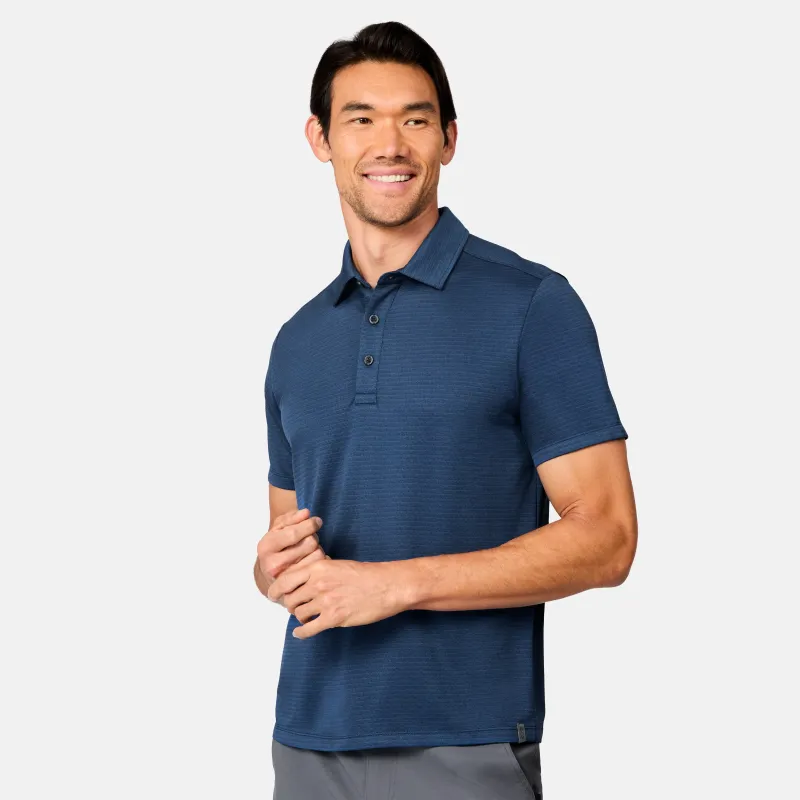 Men's Tech Jacquard Polo Shirt made by Free Country