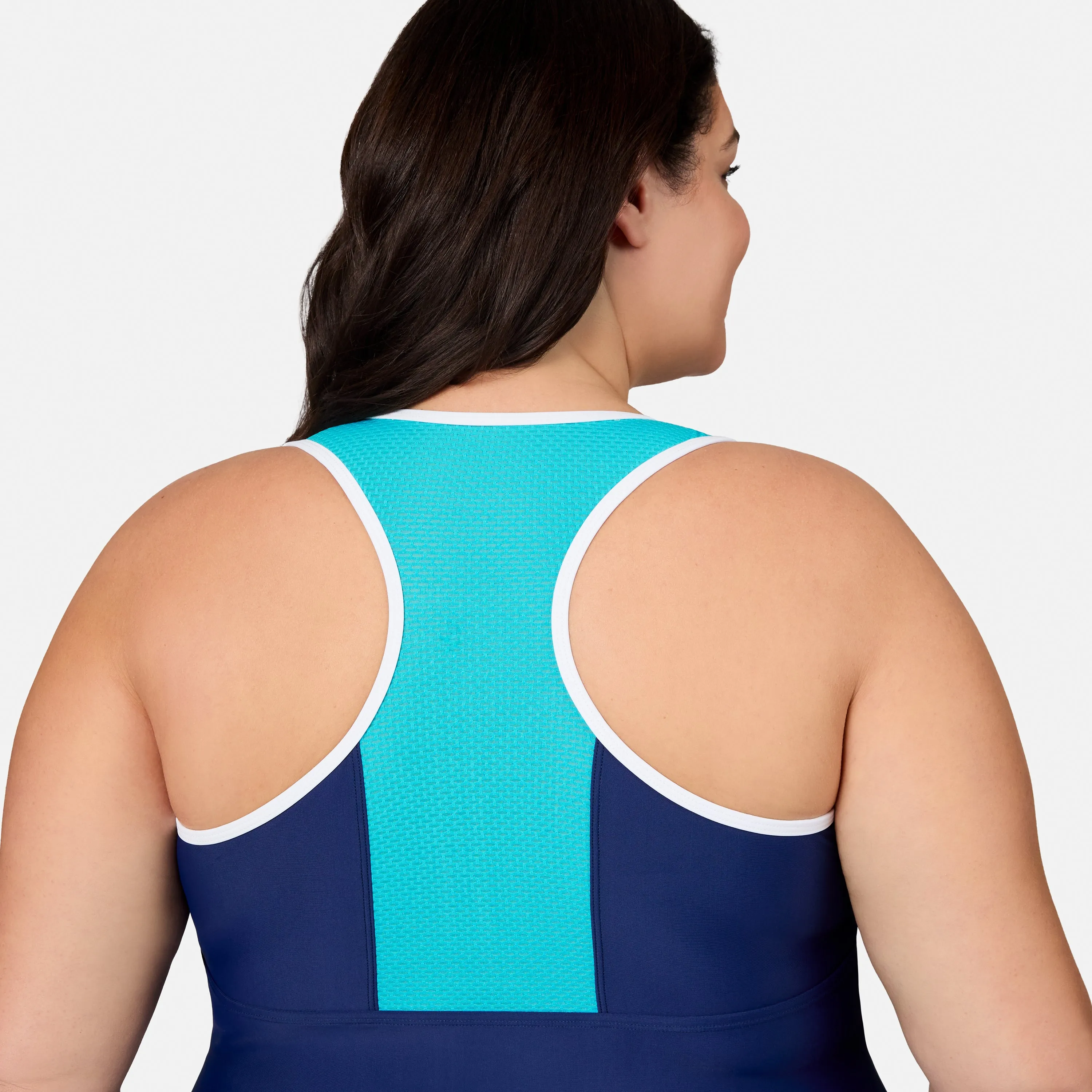 Women's Plus Size Mirage Mesh Racerback Tankini Top sold by Free Country product image thumbnail 4