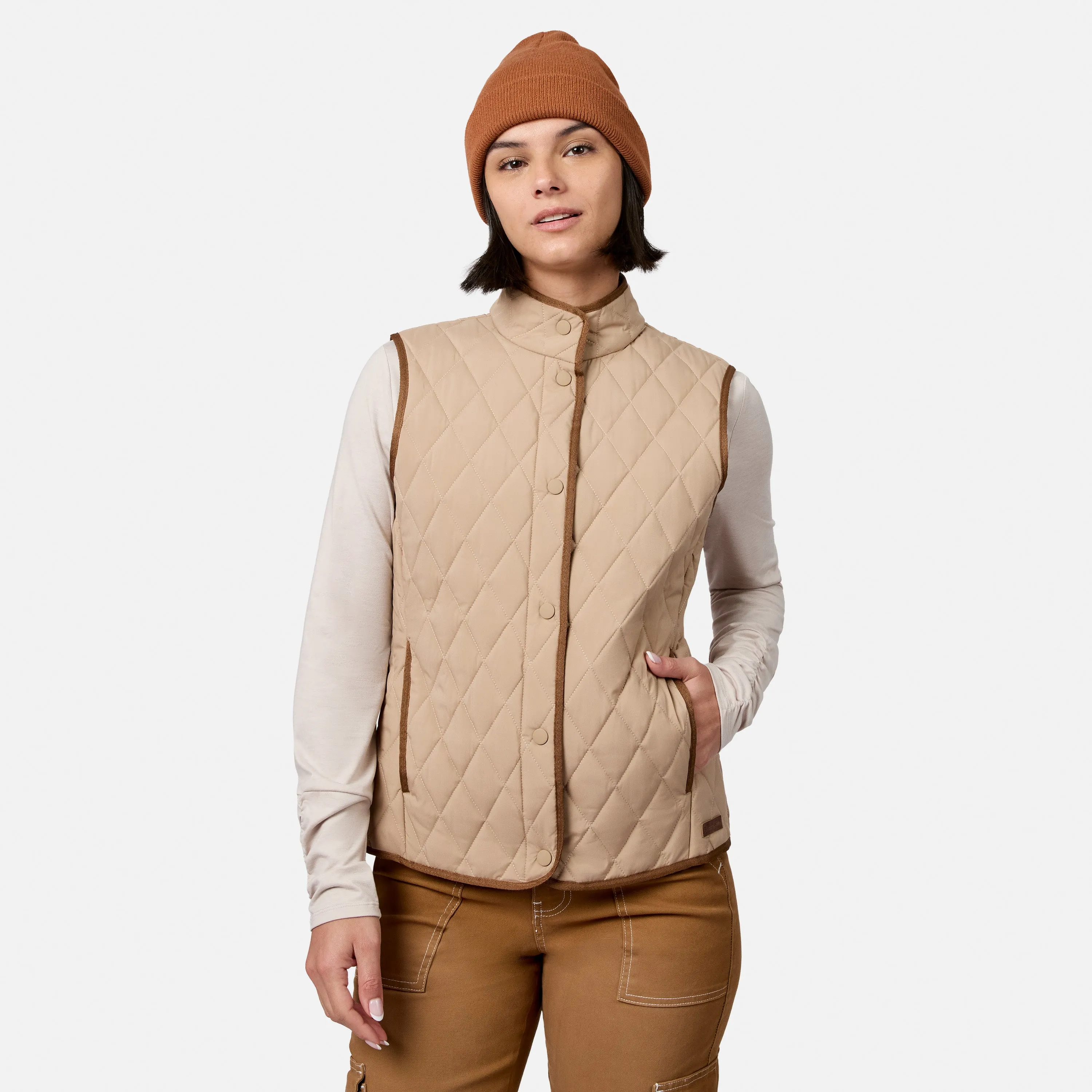 Women's Cirrus Diamond Quilted Button Down Vest sold by Free Country product image thumbnail 4