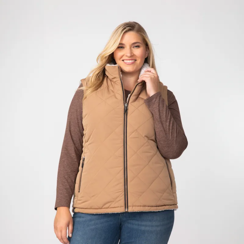Women's Plus Size Expedition Stratus Lite Reversible Vest sold by Free Country