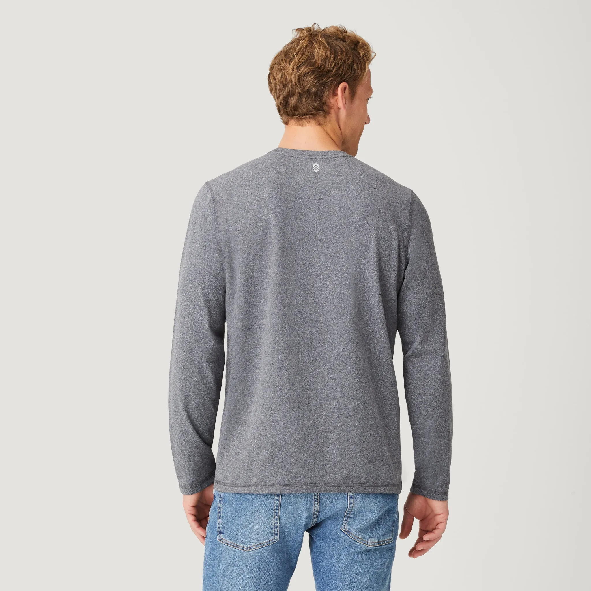 Men's FreeCycle® Sueded Melange Long Sleeve Crew Neck sold by Free Country product image thumbnail 3