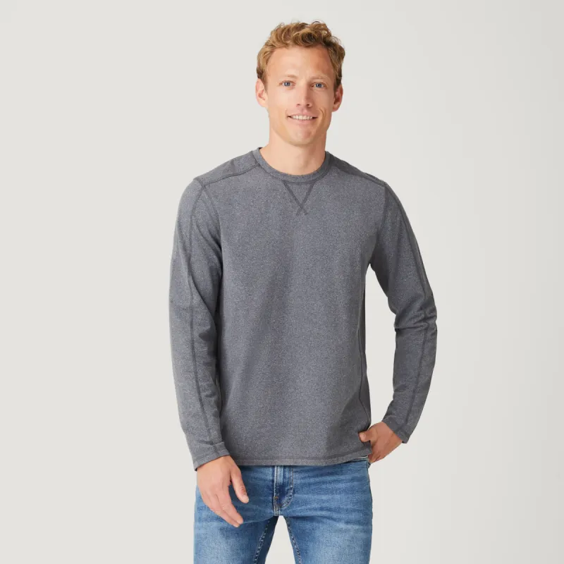 Men's FreeCycle® Sueded Melange Long Sleeve Crew Neck sold by Free Country