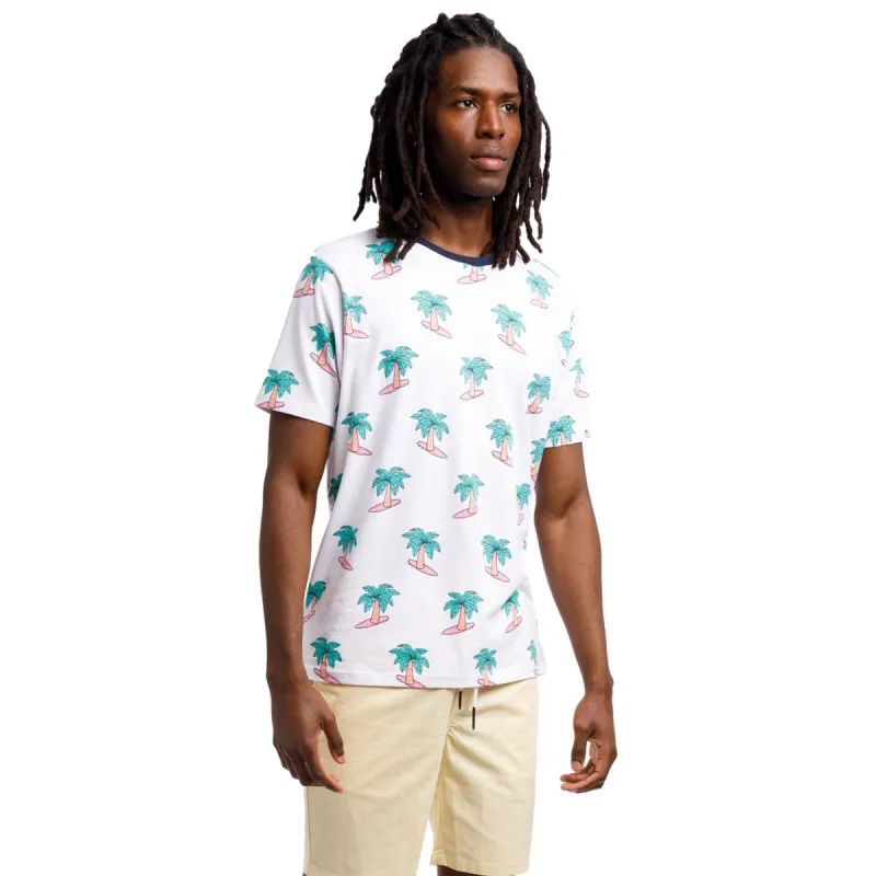 Printed Stretch Short Sleeve Crew Neck Tee | Palms Surf sold by Free Planet