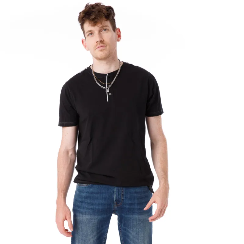 Organic Short Sleeve Henley T-Shirt sold by Free Planet