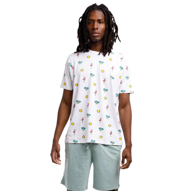 Printed Stretch Short Sleeve Crew Neck Tee | Fun In The Sun sold by Free Planet