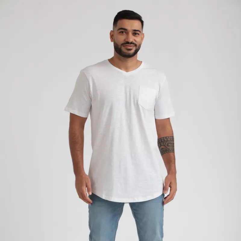 Organic Slub Pocket V-Neck Tee sold by Free Planet