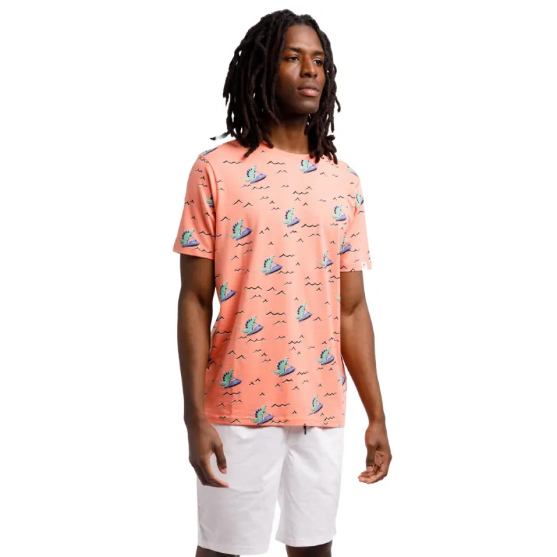 Printed Stretch Short Sleeve Crew Neck Tee | Jet Skiing BC sold by Free Planet