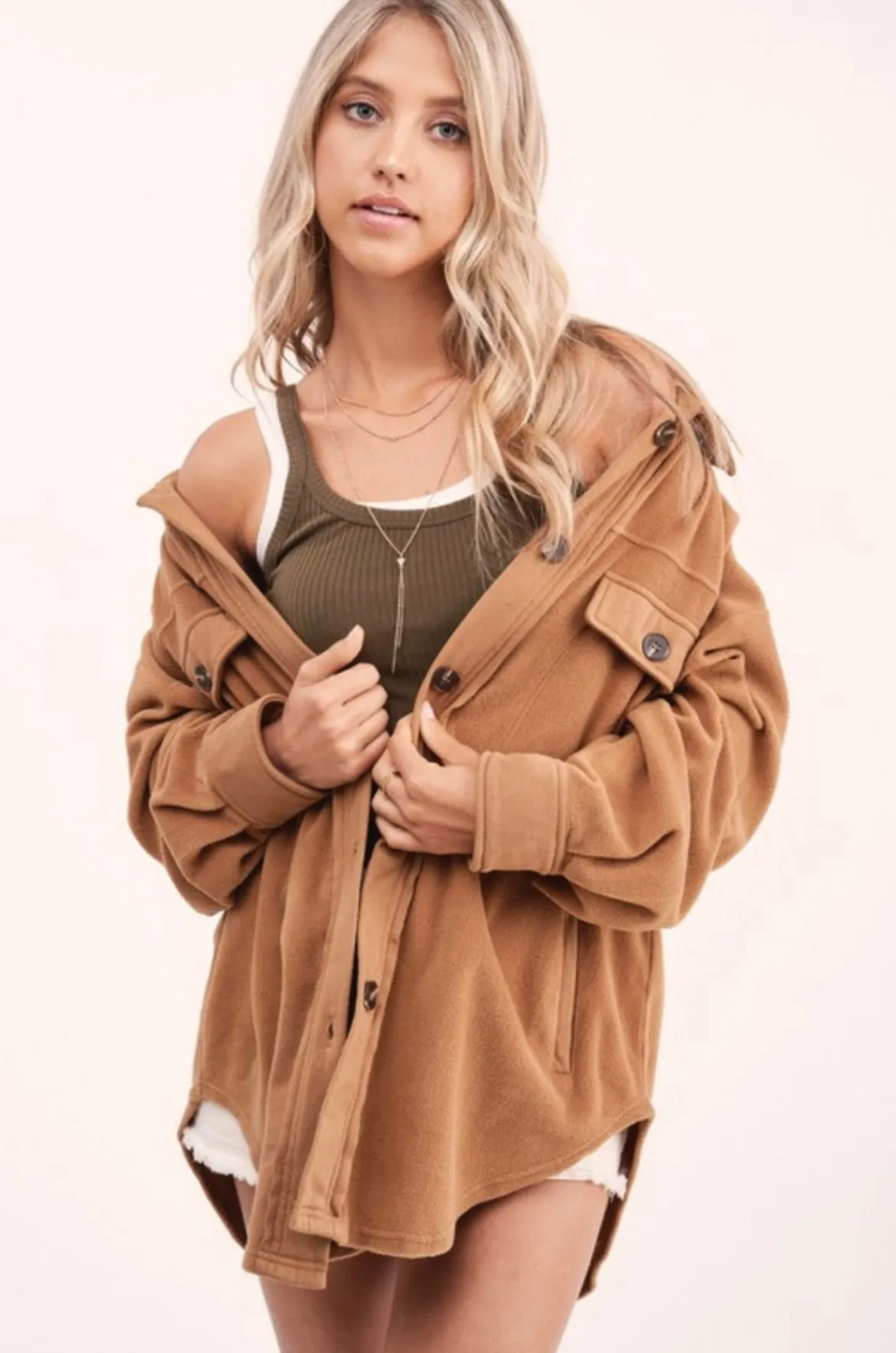 EDEN BUTTON DOWN-camel sold by freebird product image thumbnail 2