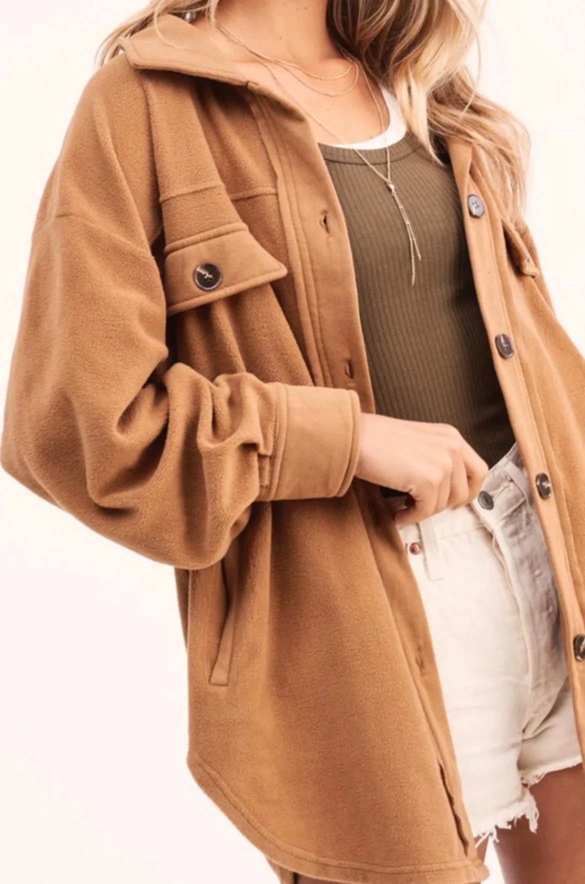 EDEN BUTTON DOWN-camel sold by freebird product image thumbnail 3
