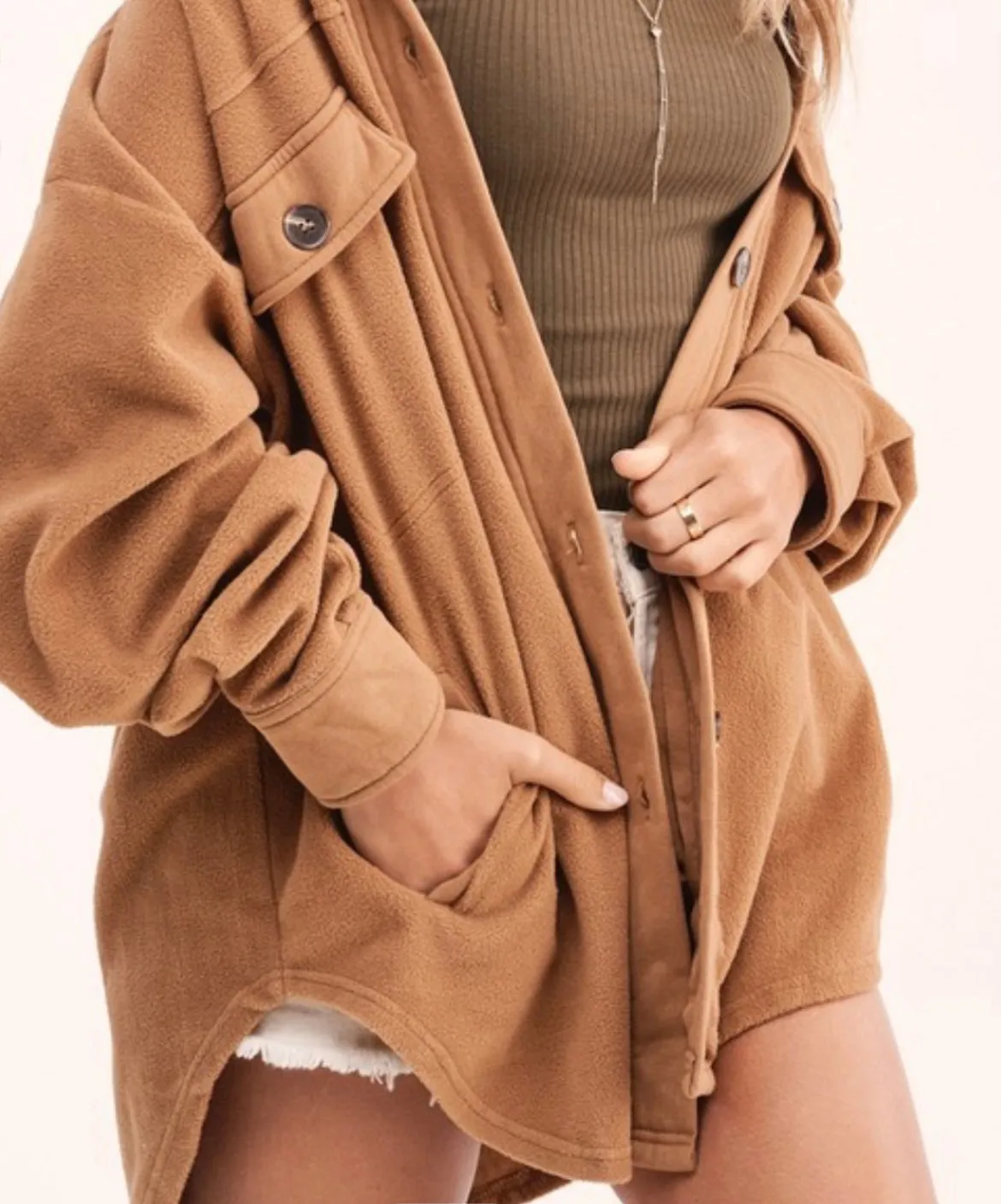 EDEN BUTTON DOWN-camel sold by freebird product image thumbnail 4