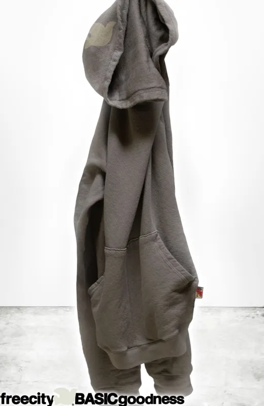 BASICGOODNESS light-terry/fluff hoodie - mud sold by freecity