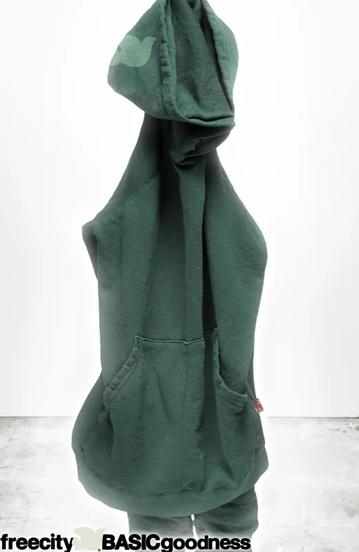 BASICGOODNESS light-terry/fluff hoodie - eatgreen sold by freecity