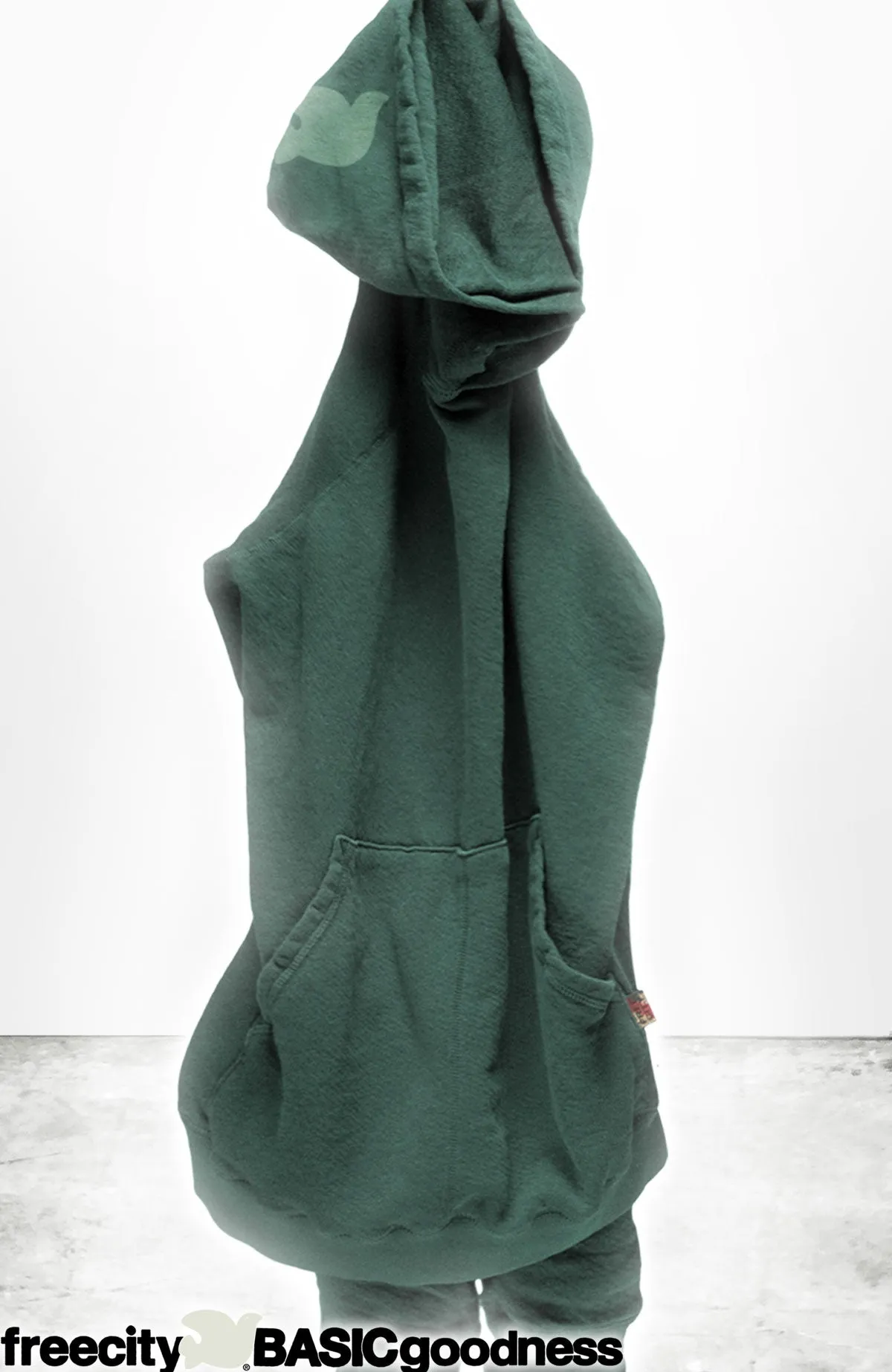 BASICGOODNESS light-terry/fluff hoodie - eatgreen sold by freecity