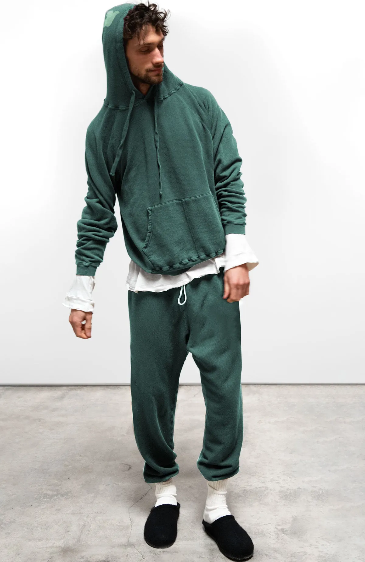 BASICGOODNESS light-terry/fluff hoodie - eatgreen sold by freecity product image thumbnail 2