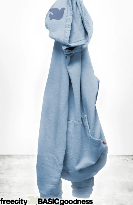 BASICGOODNESS light-terry/fluff hoodie - blue milk sold by freecity