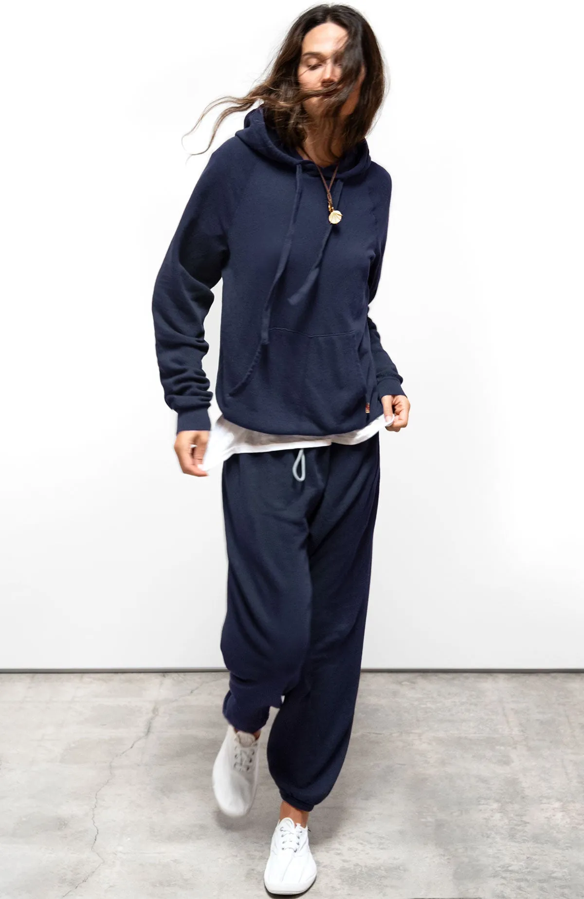 BASICGOODNESS LIGHT TERRY/FLUFF hoodie - moonshrooms/blues sold by freecity product image thumbnail 2