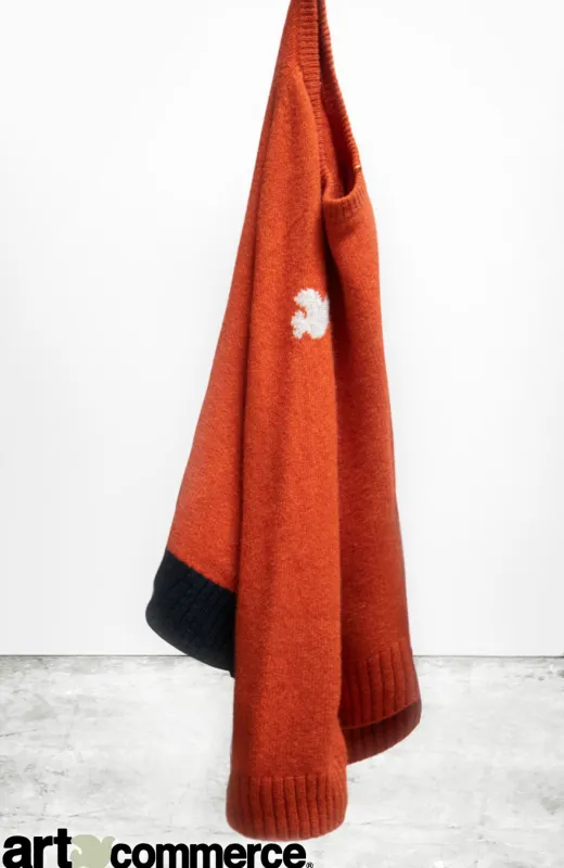 BACKSTRIKE DOVE CASHMERE SUPERLUX crew - deeplyorange made by freecity