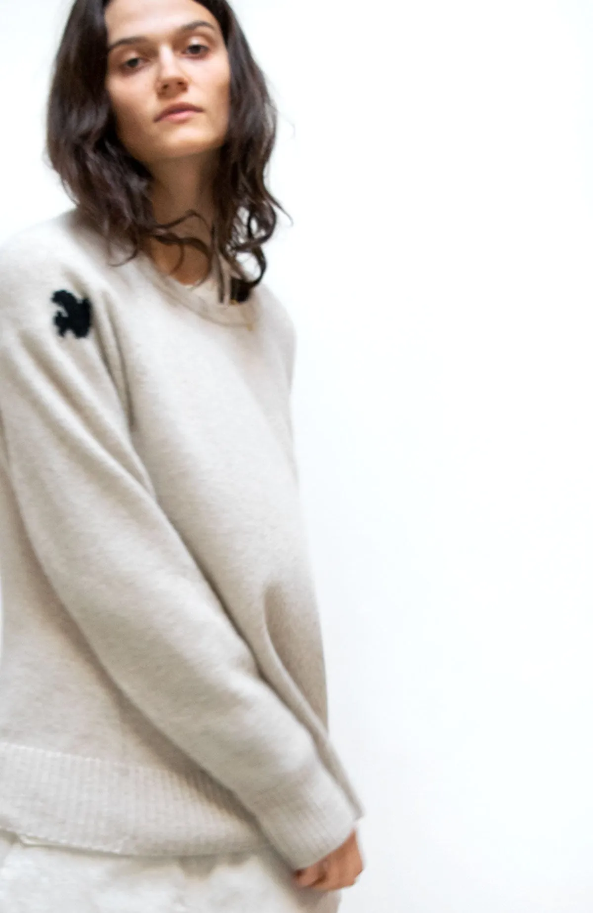 BACKSTRIKE DOVE CASHMERE SUPERLUX crew - supernatural/deeplynavy sold by freecity product image thumbnail 5