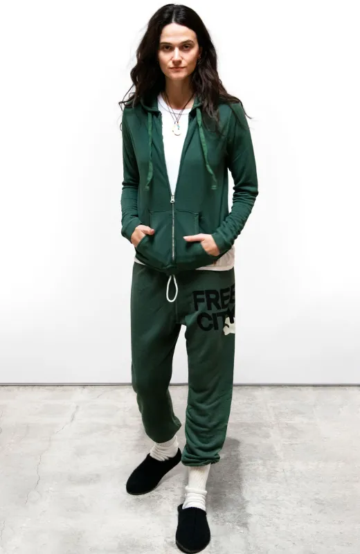 SUPERFLUFF LUX zip hoodie - bush sold by freecity