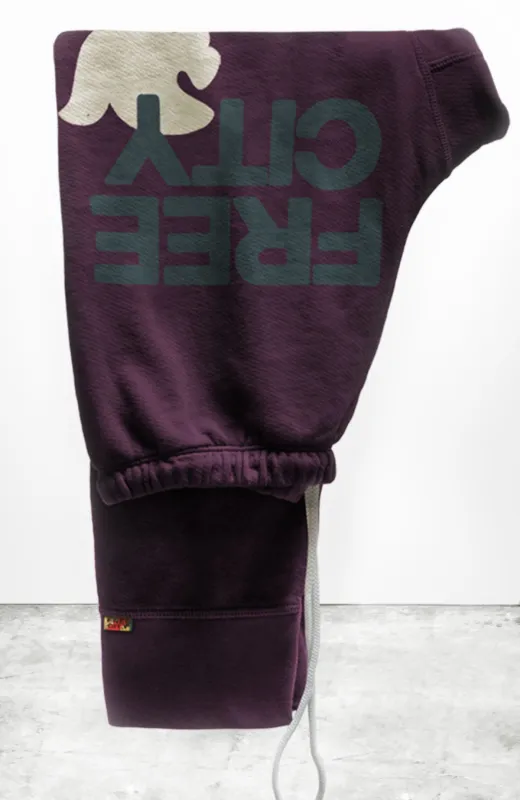 FREECITY 3/4 sweats - eggplant sold by freecity