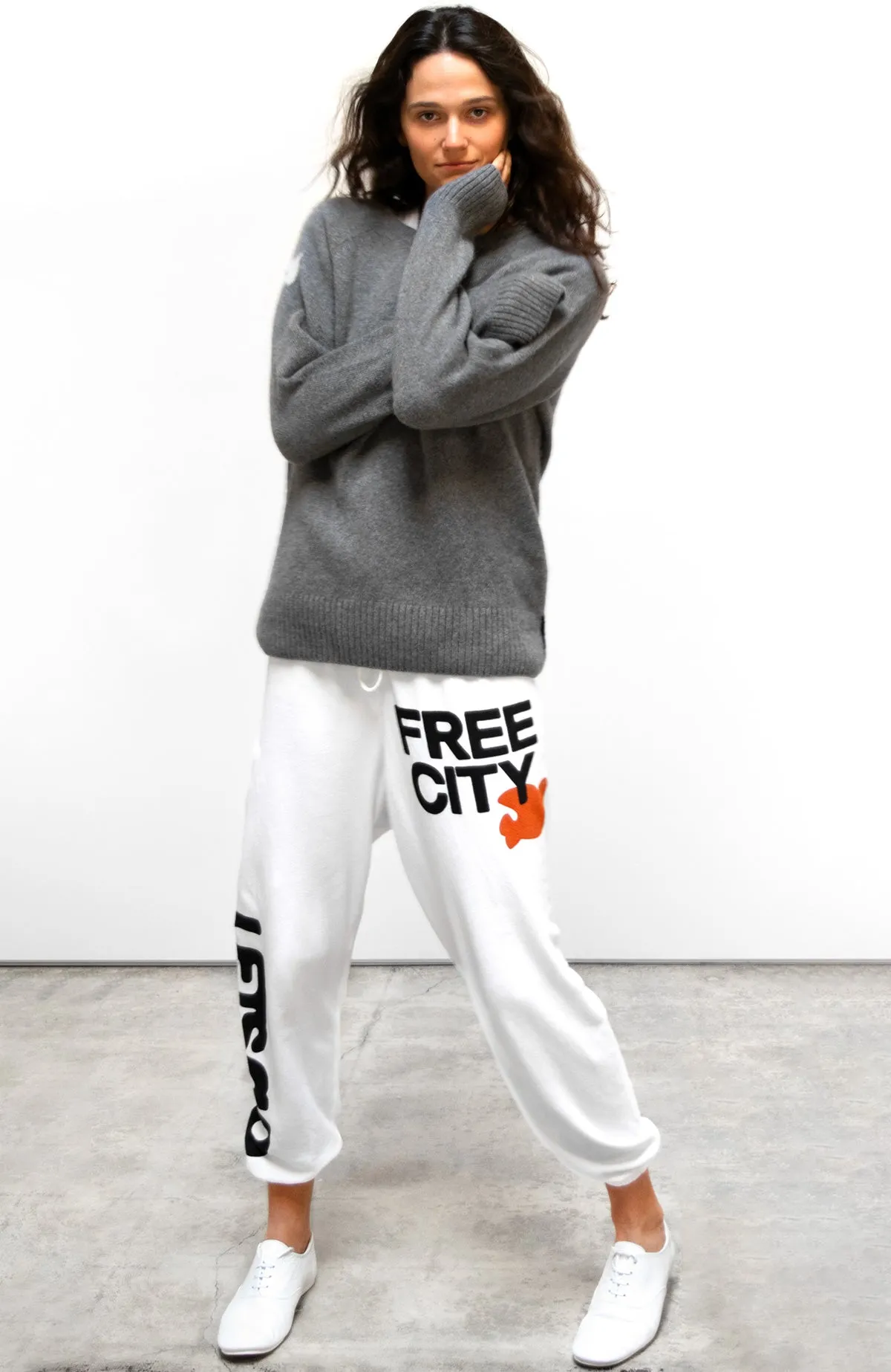 CIRCA'99 OG LETSGO OLDSCHOOL POLYBLEND/FLUFF sweat - superwhite sold by freecity