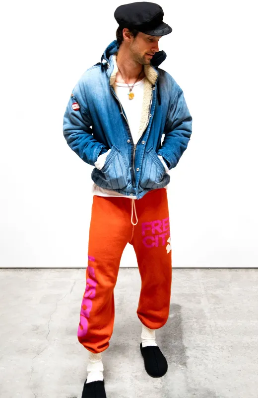 CIRCA'99 OG LETSGO OLDSCHOOL POLYBLEND/FLUFF sweat - orange machine sold by freecity